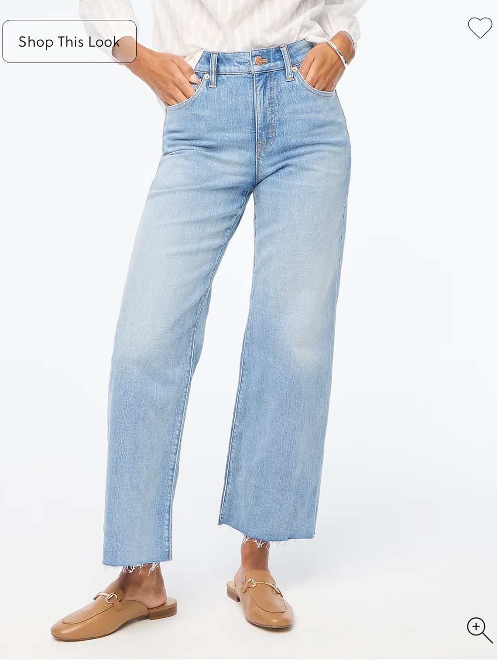 J Crew Slim Wide Crop Jeans - Size 24